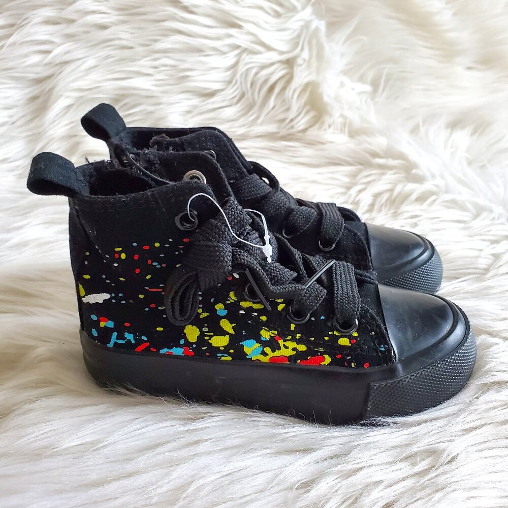 EpicStep Black Retro High-Top Sneakers SZ 5